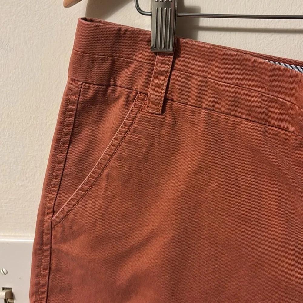J. Crew Chino Orange High Waist Shorts